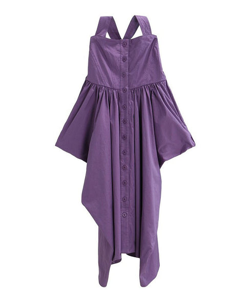 Design Pocket Halter-neck Dress