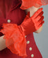 Organza Frill Satin Gloves