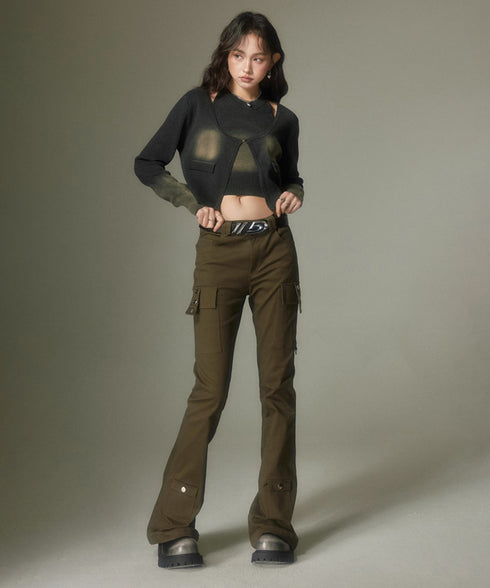 Straight Micro Flare Pants