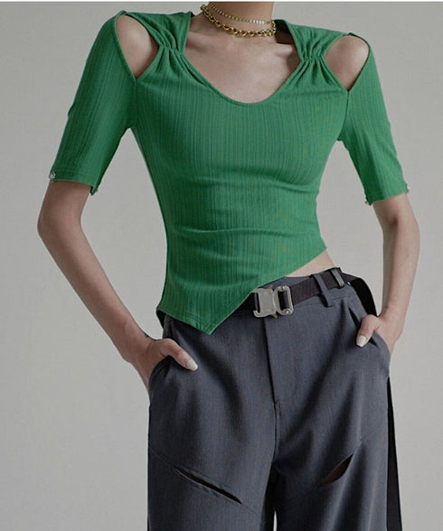 Cut-out Asymmetry Top