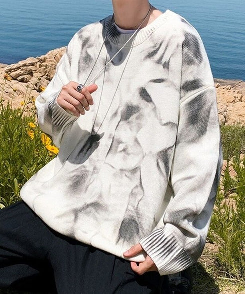 Monochrome Cloud Dye Knit