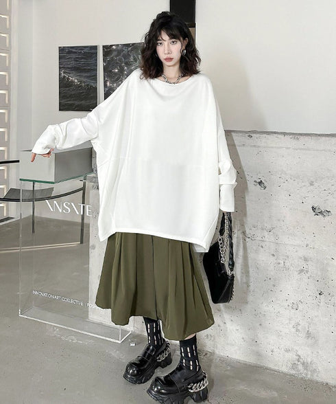 Oversized Drop Shoulder Long Sleeve Tee