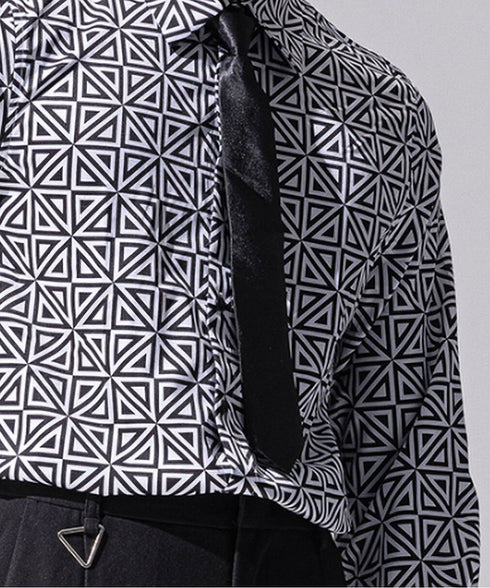 Geometric Triangle Print Shirt