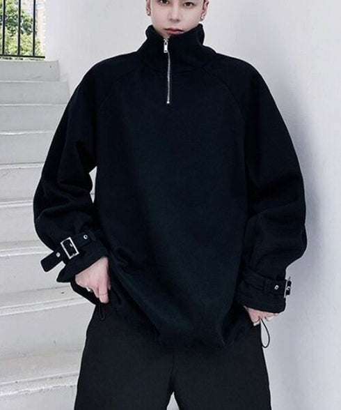 Half Zip High Neck Pullover