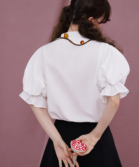 Mushroom Berry Blouse