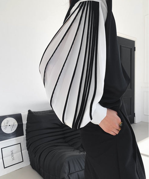 Pleated Sleeve Blouse