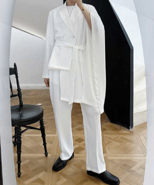 Asymmetric Belt Jacket