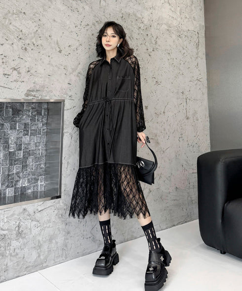 See-through Sleeve Dress