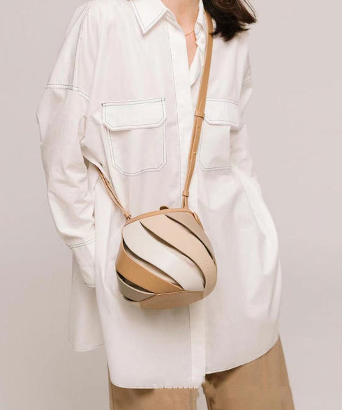 Cylindrical Contrast Color Bag