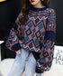 Tribal Geometric Knit Sweater