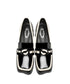 Gloss Chain Accent Loafers