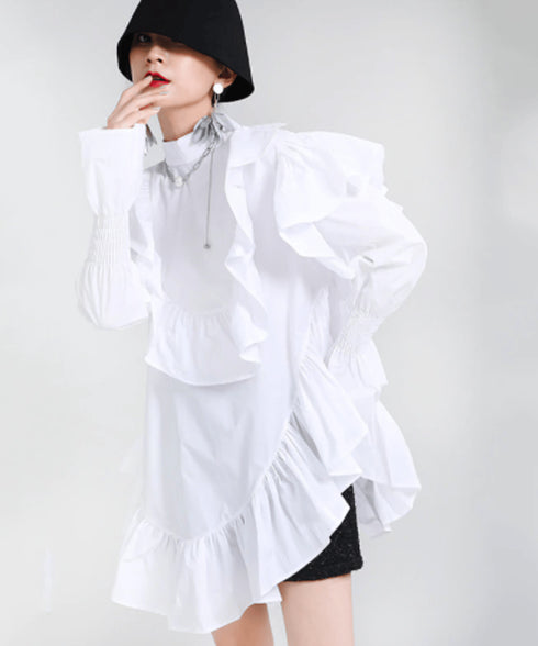 circular cuff scrum mini dress