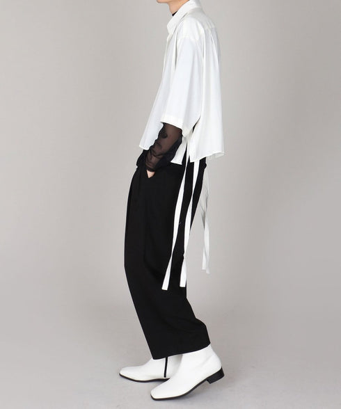 String Belt Wide Pants