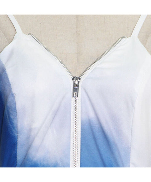 Tie-dye Zip Camisole Dress