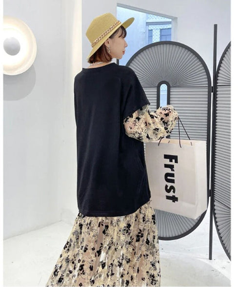 Sleeve See-through Dress