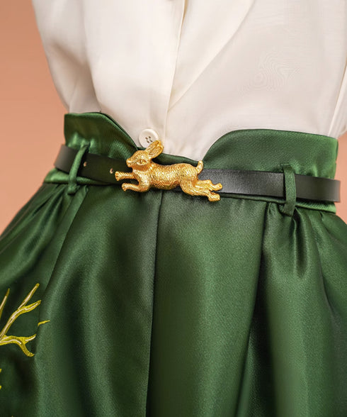 Rabbit Embroidery Shorts