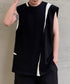 Bicolor Slit Sleeveless Top