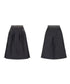 Side Slit Layered Check Insert Skirt