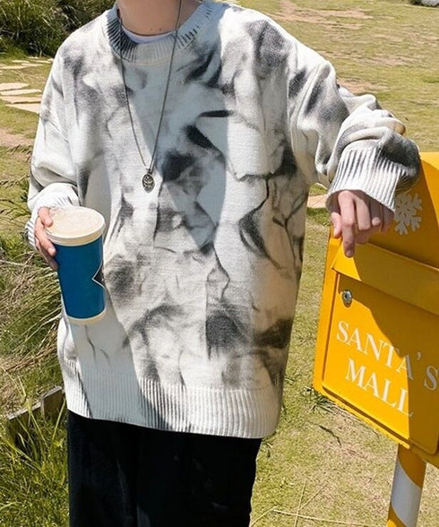 Monochrome Cloud Dye Knit