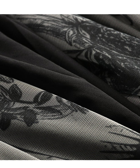 Shadow Botanical Mesh Skirt