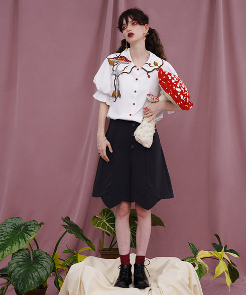 Mushroom Berry Blouse