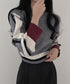 Colorblock Knit Pullover