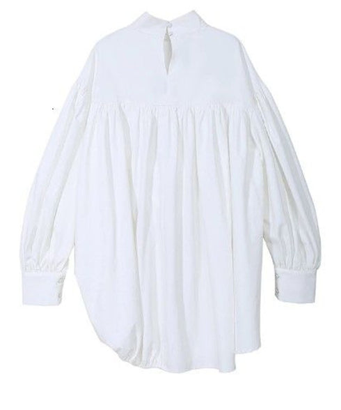 Back long gathered blouse