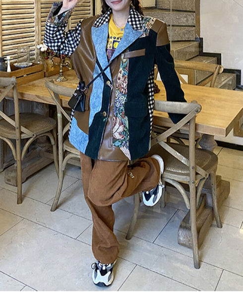 Jacquard Patchwork Jacket