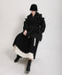 Ruffled Quilted Belted Coat