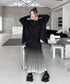 Gradation Pleat Skirt