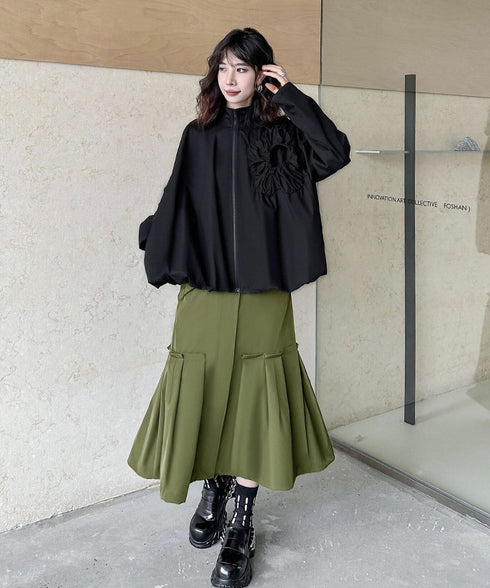 Drawstring Flower Jacket