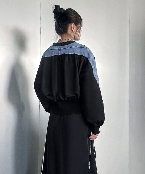 Collarless Zip Jacket