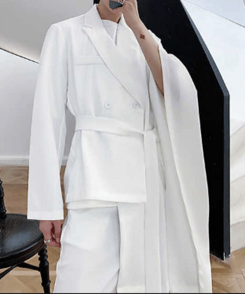 Asymmetric Belt Jacket