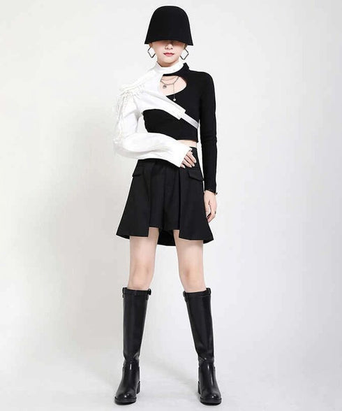 Cut-out One-shoulder Top