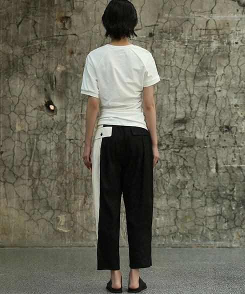 Bicolor Tapered Pants