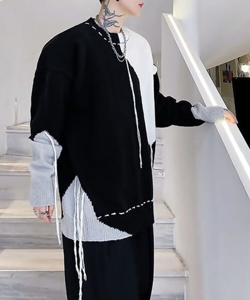 Stitched Bi-Color Knit