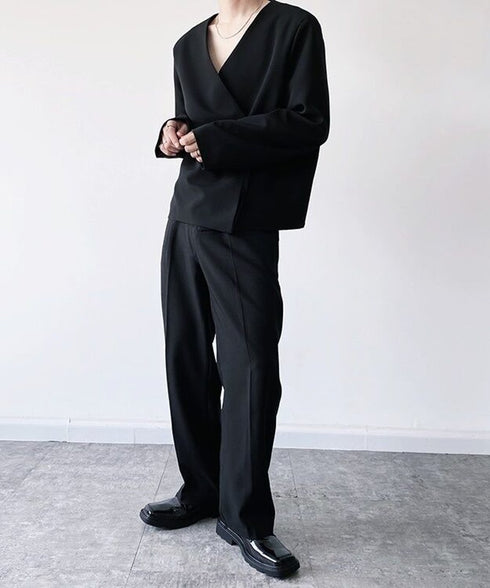 Cross Wrap V-neck Top