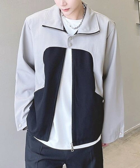 Bicolor Zip Jacket