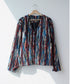 Multicolor Wavy Knit Cardigan