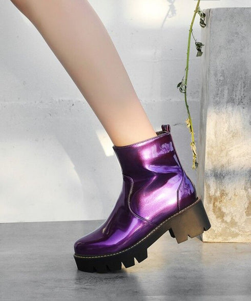 Shiny Platform Boots