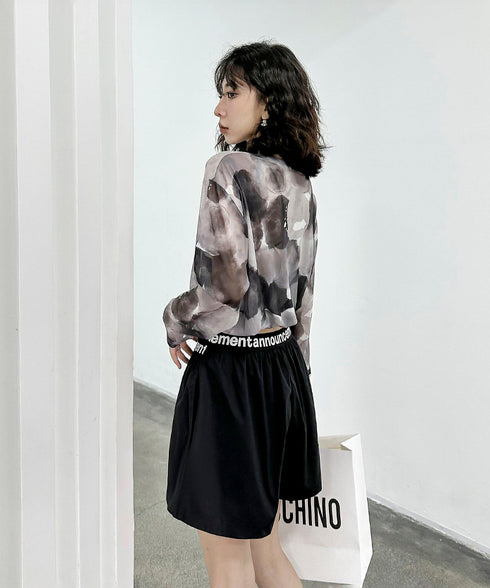 Cross Line Waist Shorts