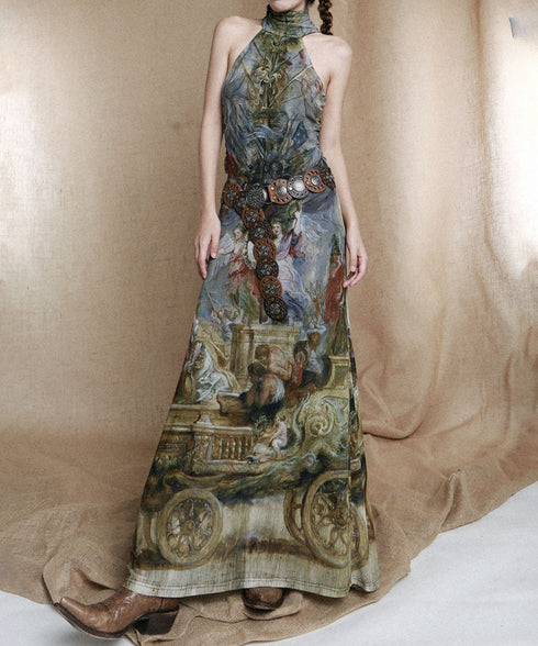 Art Full Open-back Dress