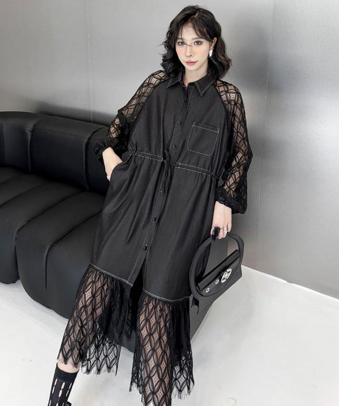 See-through Sleeve Dress