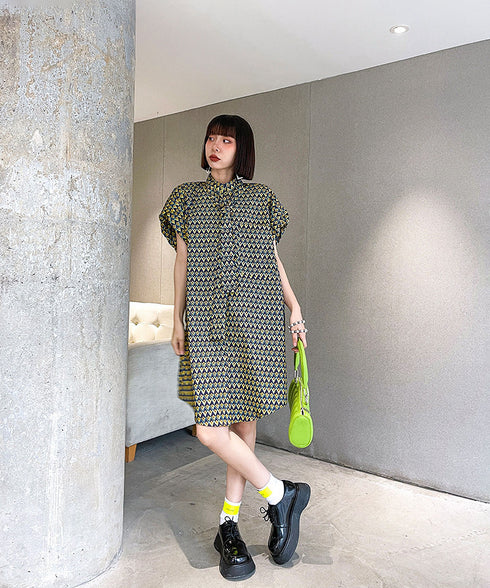 Power Shoulder Tie Dress