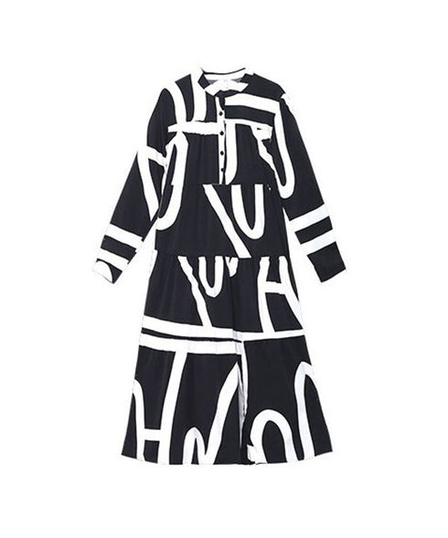 Graphic Pattern Maxi Dress