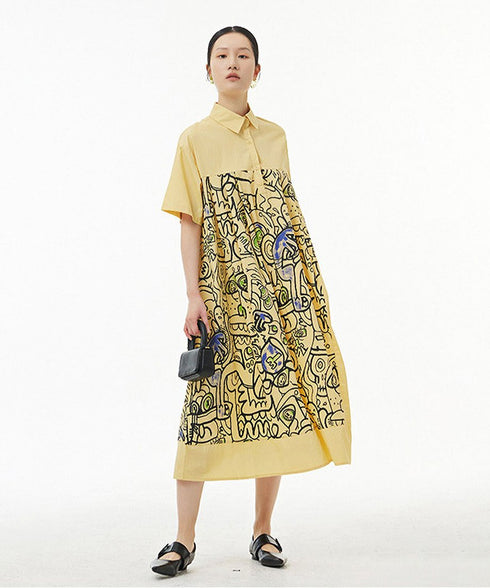 Graphic Art Printed Dress