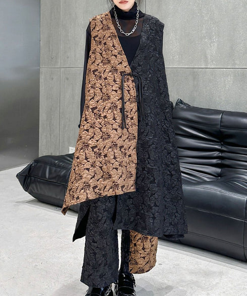 Ripple-fabric Vest&Pants Co-ord