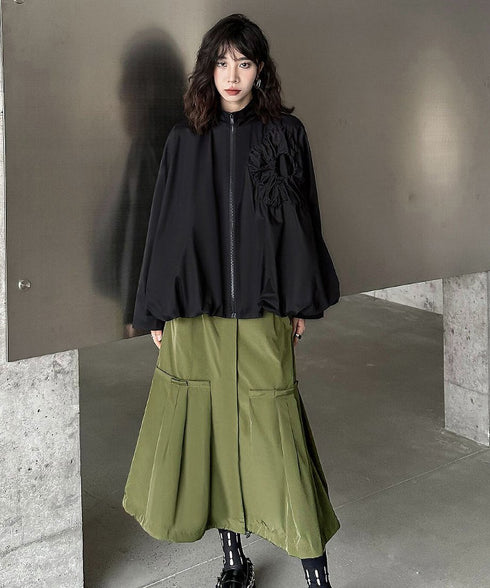 Drawstring Flower Jacket