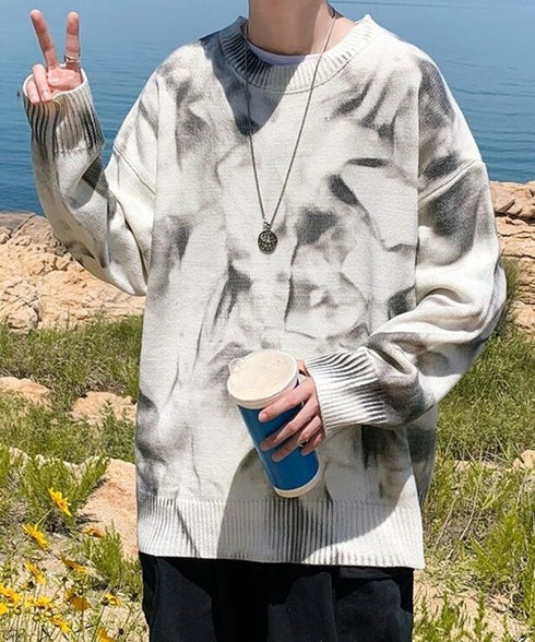 Monochrome Cloud Dye Knit