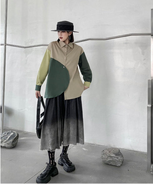 Color Blocking Blouse